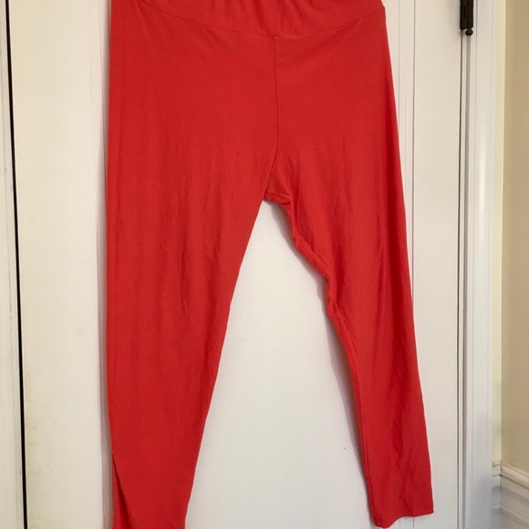 LuLaRoe Pants - Lularoe Tall and Curvy Red/Orange Leggings